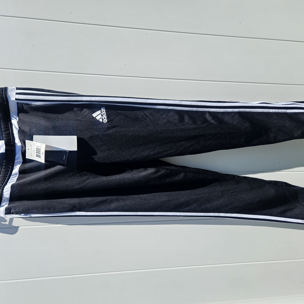 Adidas Black Sweatpants with Iconic Stripes